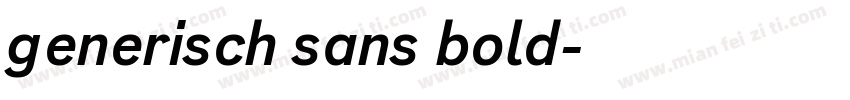 generisch sans bold字体转换
